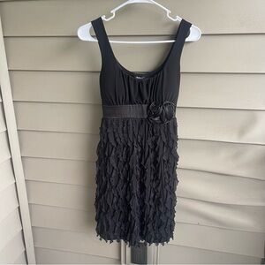 Taboo Womens Y2K Whimsigoth Babydoll Mini Dress Size M Black Fairy Grunge HOCO